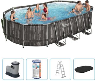 Kit voor bovengronds zwermbad | 6.10 x 3.66 meter Bestway, Power Steel